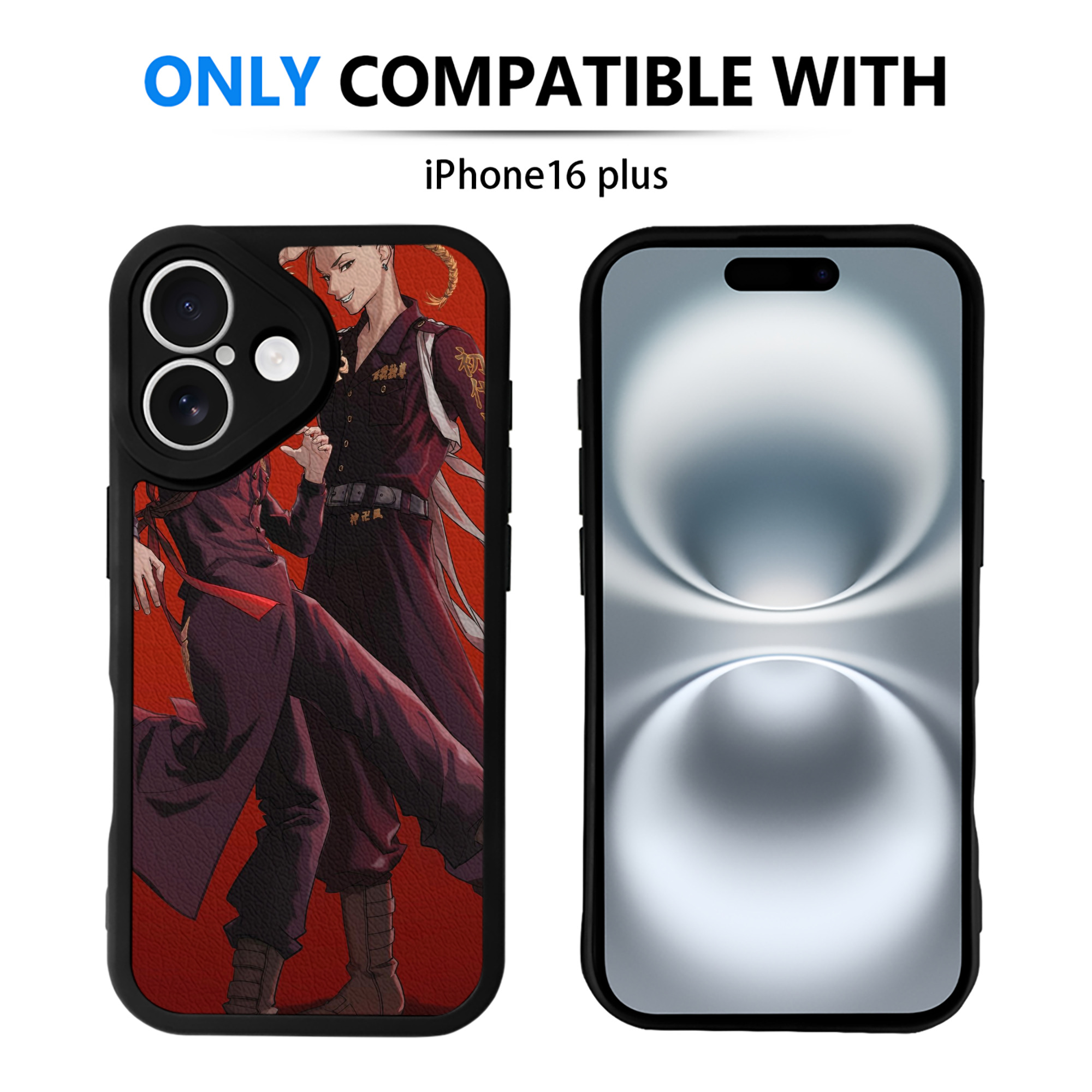 （画像用） 東京リベンジャーズ Tokyo Revengers 【iPhone 16シリーズ対応】シリコンスマホケース（レザー調） 材質：シリコン